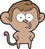 Vector monkey character in cartoon style