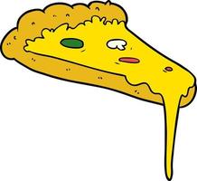 cartoon pizza slice vector