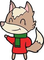 Vector fox character in cartoon style