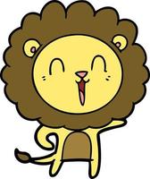 Vector lion character in cartoon style