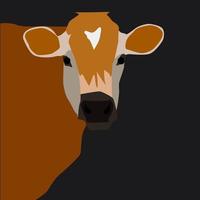 Brown cow, illustration, vector on white background.