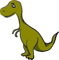 Cute albertosaurus, illustration, vector on white background.