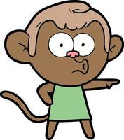 Vector monkey character in cartoon style