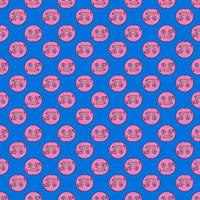 Scared face pattern,illustration, vector on white background