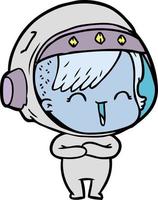 Vector astronaut character in cartoon style