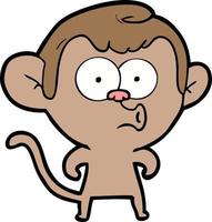 Vector monkey character in cartoon style