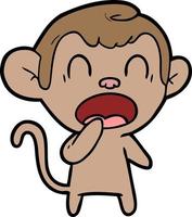 Vector monkey character in cartoon style