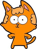 Vector cat character in cartoon style