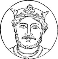 Richard I, vintage illustration vector