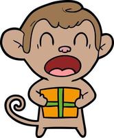 Vector monkey character in cartoon style