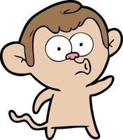 Vector monkey character in cartoon style