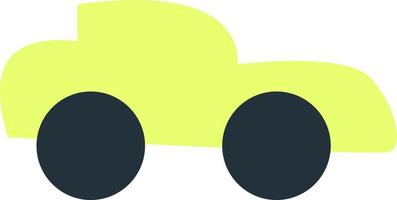 Bright green car, illustration, vector on a white background.