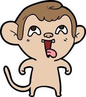 Vector monkey character in cartoon style