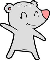 Vector polar bear character in cartoon style