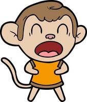 Vector monkey character in cartoon style