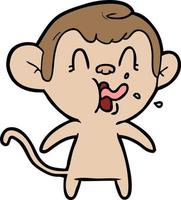 Vector monkey character in cartoon style