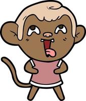 Vector monkey character in cartoon style