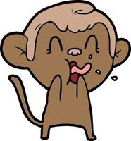 Vector monkey character in cartoon style