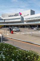 Exterior panorama at Toulouse Blagnac Airport in France in the summer of 2022. photo