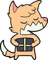 Vector fox character in cartoon style