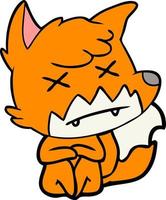 Vector fox character in cartoon style