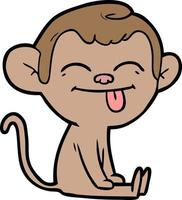 Vector monkey character in cartoon style