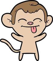 Vector monkey character in cartoon style