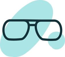 Glasses with frame, illustration, on a white background. vector