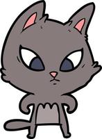 Vector cat character in cartoon style
