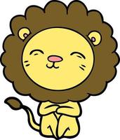 Vector lion character in cartoon style