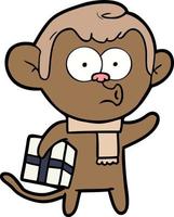 Vector monkey character in cartoon style