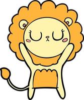 Vector lion character in cartoon style