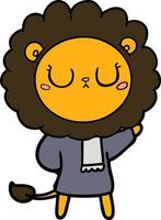 Vector lion character in cartoon style