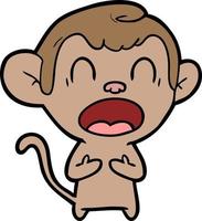 Vector monkey character in cartoon style