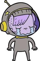 Vector astronaut character in cartoon style