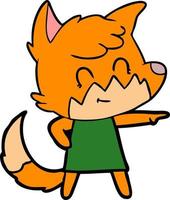 Vector fox character in cartoon style