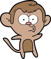 Vector monkey character in cartoon style