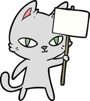 Vector cat character in cartoon style