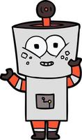 Vector robot character in cartoon style