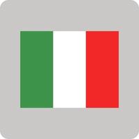 bandera italiana, ilustración, vector, sobre un fondo blanco. vector