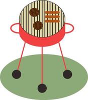 Barbeque, illustration, vector on white background.