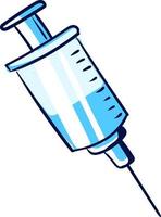 Syringe with big needle , illustration, vector on white background