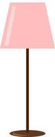 Pink lamp, illustration, vector on white background.