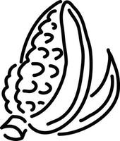One corn cob, illustration, vector on a white background