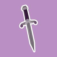 Metal Dagger.Witchcraft Magic Design Element vector