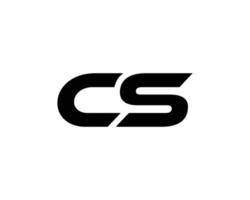 plantilla de vector de diseño de logotipo cs sc