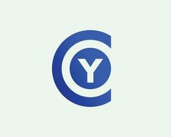 plantilla de vector de diseño de logotipo cy yc