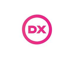 plantilla de vector de diseño de logotipo dx xd