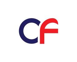 CF FC Logo design vector template