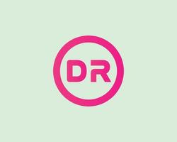 DR RD logo design vector template